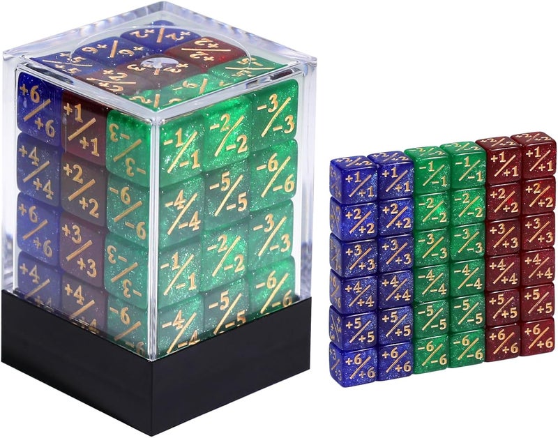 FIGURESLAB Store 36PCS 12mm MTG Life Counters Dice Set with Box, Small MTG Tokens Loyalty 6 Sided Dice for Magic The gatering Accessories, Compatible with TCG CCG Magic Card Gaming Accessories - Image 1